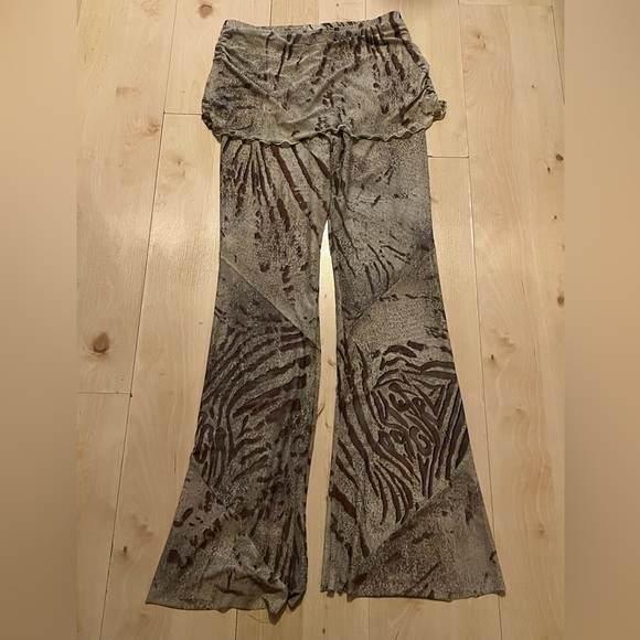 Poster Girl Pebbles Mesh Flared Pants Size L - Picture 3 of 4